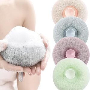 (2Pcs) Sunflower Bath Ball, Super Soft Sunflower Suction Cup Bath Ball, Exfoliating Bath Sponge Cleaning Brush with Suction Cup for Shower.