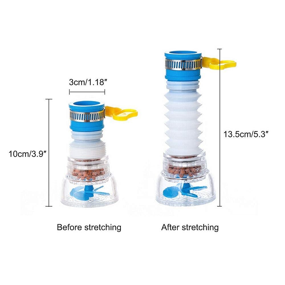 360 Degree Rotating Water Faucet Aerator Splash-Proof Filter/Anti-Splash Expandable Head Nozzle/Bathroom Tap Adjustable Sprinkler/tap Shower/Water Saving Device Faucet (Water Fuccet) - Image 2