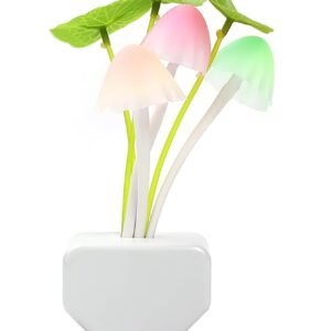 Multicolour LED Mushroom Night Light Lamp with Smart auto On/Off Light Sensor, Color Changing Mushroom Light for Home Decoration Lights