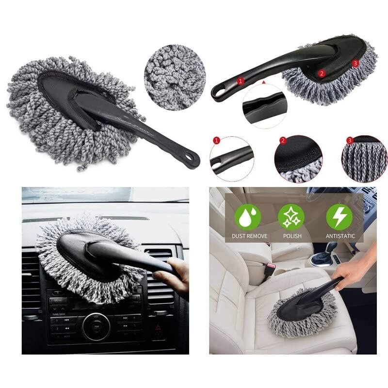Microfiber Flexible Mini Car Duster - Soft Microfiber Car Dash Duster Brush for Car Cleaning Home Kitchen Computer Cleaning Brush Dusting Tool (Pack of 1, Mini Brush) - Image 2